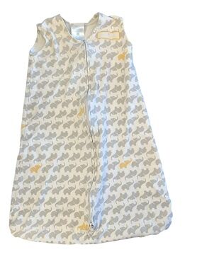 HALO SleepSack Cotton Wearable Blanket Grey and Yellow Elephant Print Size Small